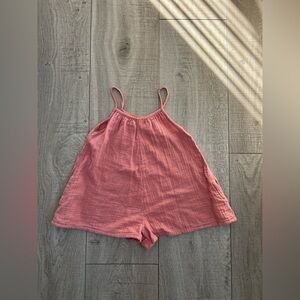 Little Planet by Carter’s Organic Cotton Gauze Overalls in Pink Size 3T